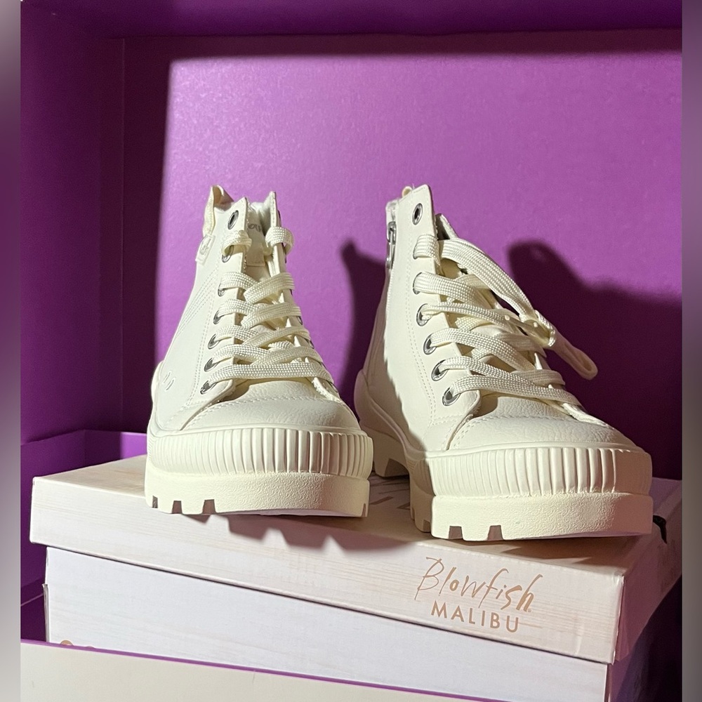 Blowfish Malibu White High-Top Sneakers
